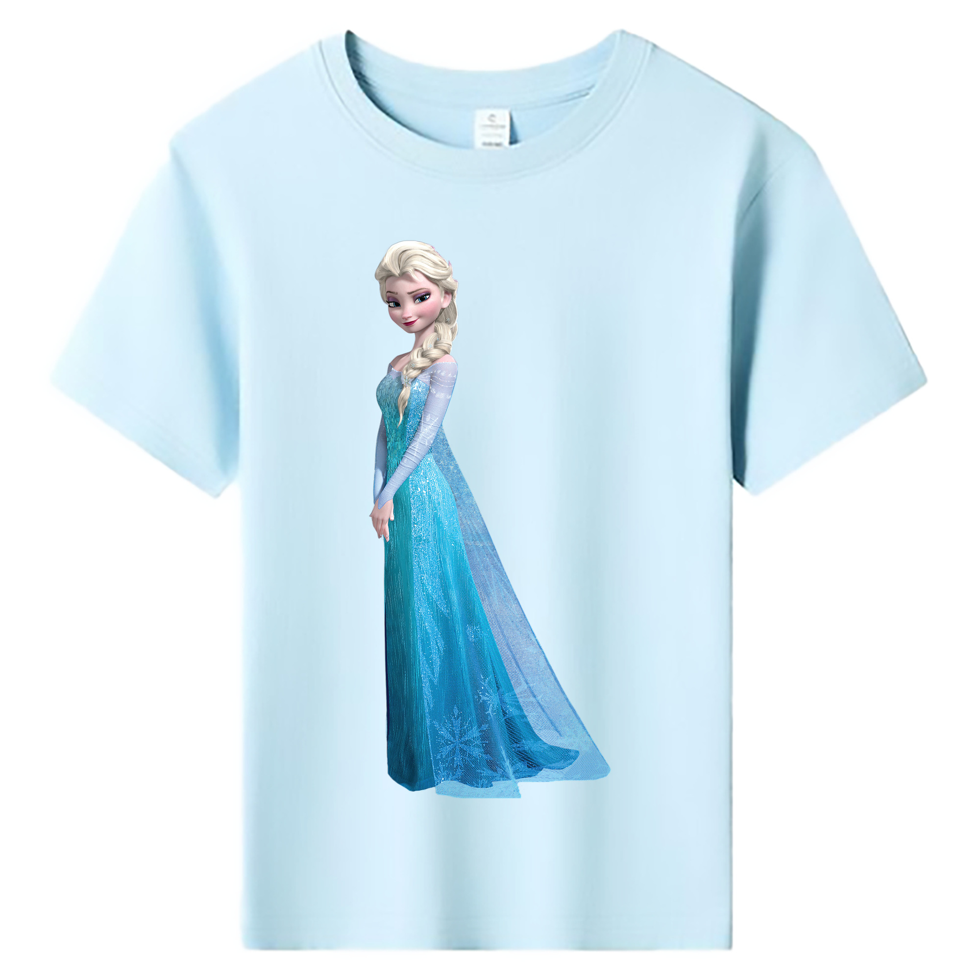 （画像用） アナと雪の女王 アンナ エルサ Frozen Anna Elsa 綿100％キッズTシャツ（フロントプリント）